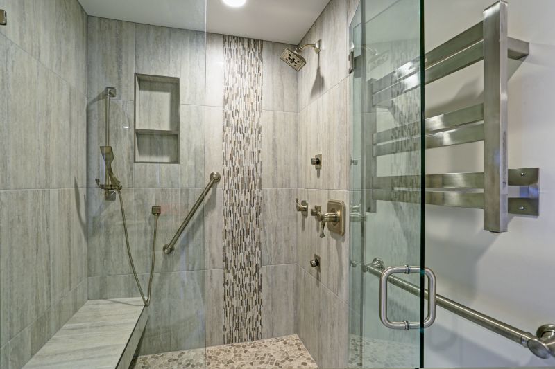 Glass Enclosed Shower with Clear Panels
